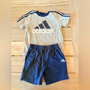 Adidas Cotton Shorts and Tee Set, Size 5